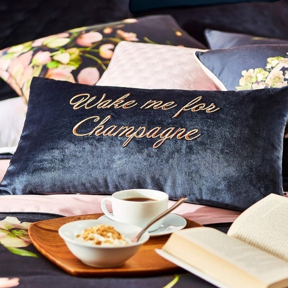 Ted Baker Wake me for Champagne Throw Pillow